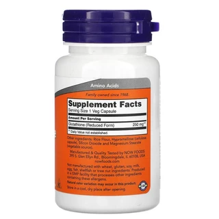 พร้อมส่ง NOW Foods กลูตาไธโอน Glutathione 250 500 mg