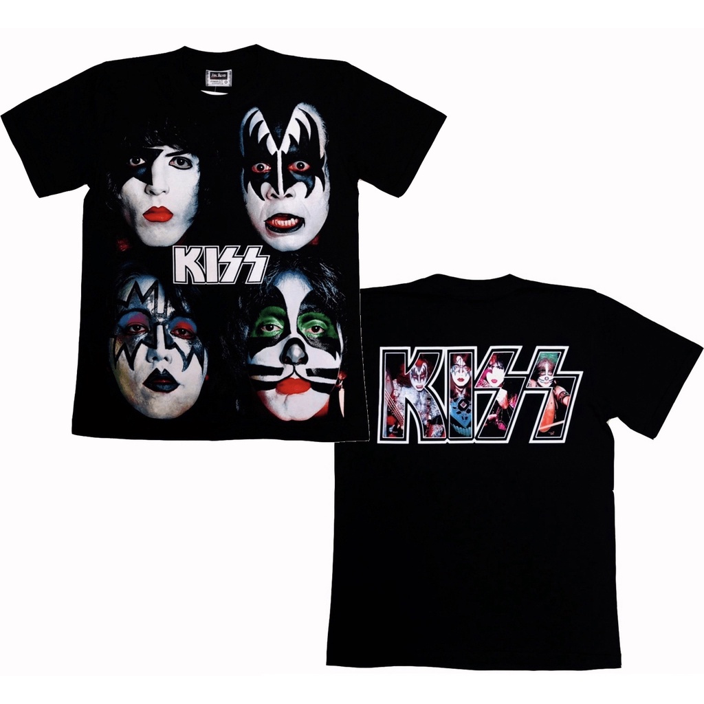 เสื้อวง KISS เสื้อยืดวงดนตรีร็อค Rock Band Vintage Shirts เสื้อวินเทจ