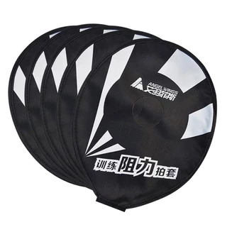 ปลอก RIPPL Racquet, อุปกรณ์เสริมการฝึกอบรมไม้แบดมินตันฝาครอบความต้านทาน, สีดําสีฟ้าแกว่งตีผ้าใบความแข็งแรงออกกําลังกาย