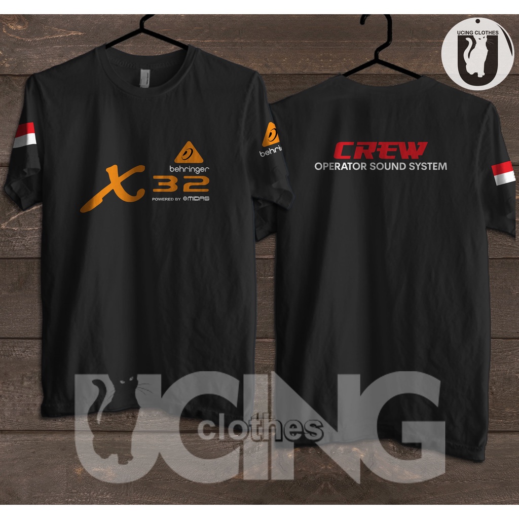 เสื้อยืด 【ผ้าฝ้ายแท้】เสื้อยืด พิมพ์ลาย Behringer X32 Crew Operator Sound System สําหรับผู้ชายsize: S