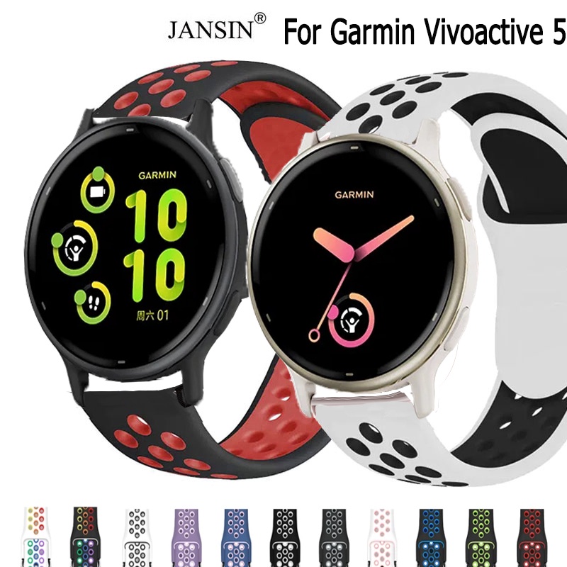 สายรัดสายนาฬิกา แบบซิลิโคน สำหรับ Garmin Vivoactive 5 นาฬิกา สมาร์ทวอทช์