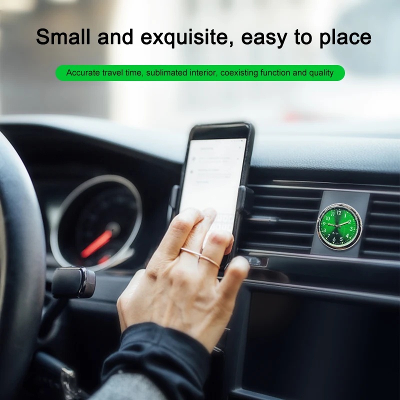 นาฬิกาควอตซ์เรืองแสง ขนาดเล็ก มีกาวในตัว ติดปุ่มกดแบตเตอรี่ สําหรับรถยนต์ - รูปที่ 3