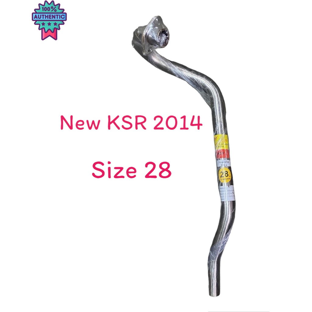 คอท่อ ใหม่ KSR 2014 Stainless Size 25/28 mm.