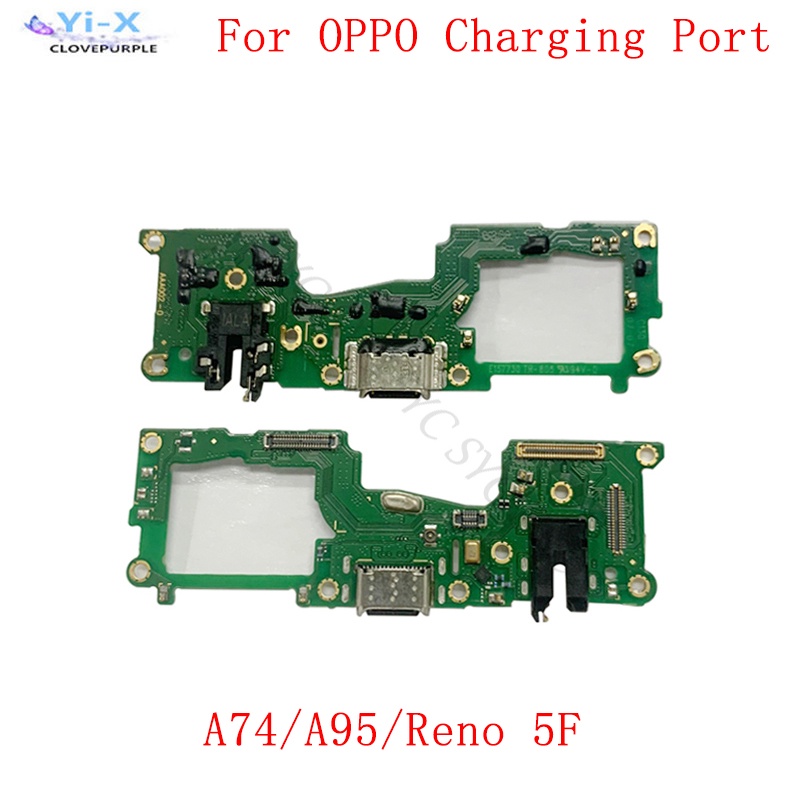 บอร์ดเชื่อมต่อพอร์ตชาร์จ USB สายเคเบิลอ่อน แบบเปลี่ยน สําหรับ OPPO A74 A95 Reno 5F 1 ชิ้น
