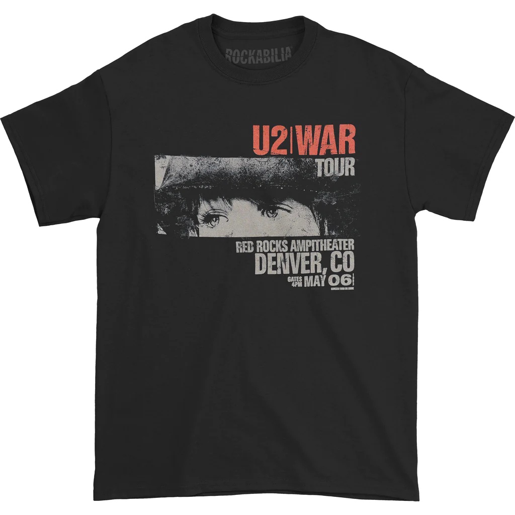 พิมพ์ลาย เสื้อยืด U2 War Tour | เสื้อยืด U2 Band