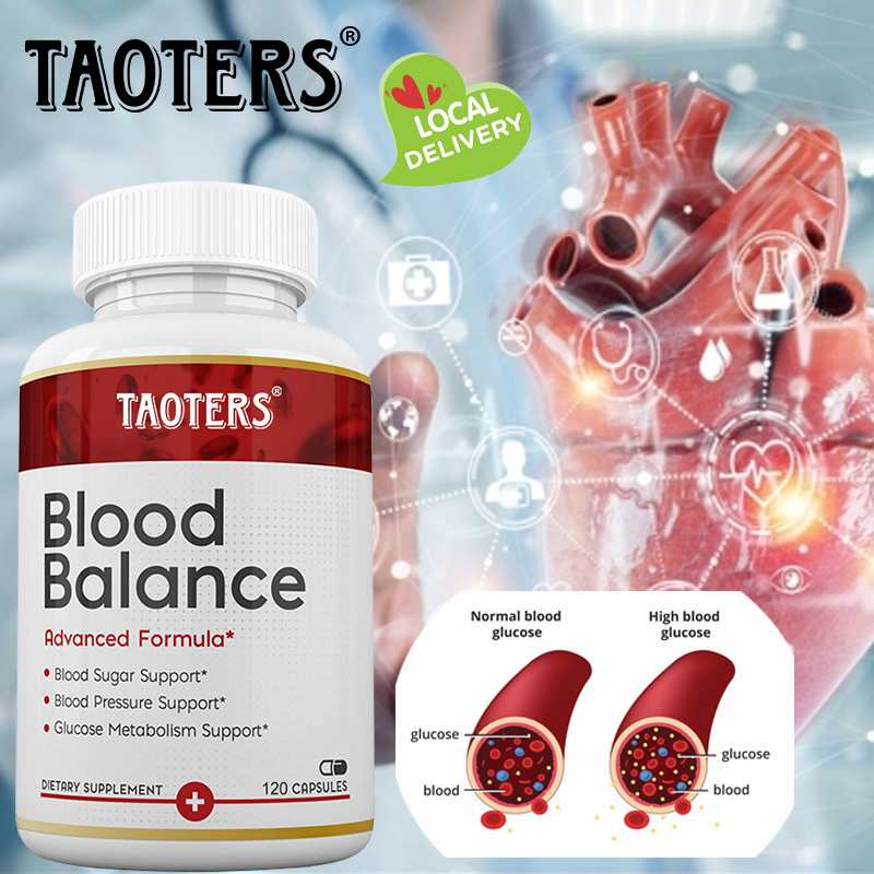 Taoters อาหารเสริมปรับสมดุลของเลือด - รองรับความดันโลหิต หัวใจ หลอดเลือด และน้ําตาลในเลือด รองรับสุขภาพ การเผาผลาญกลูโคส