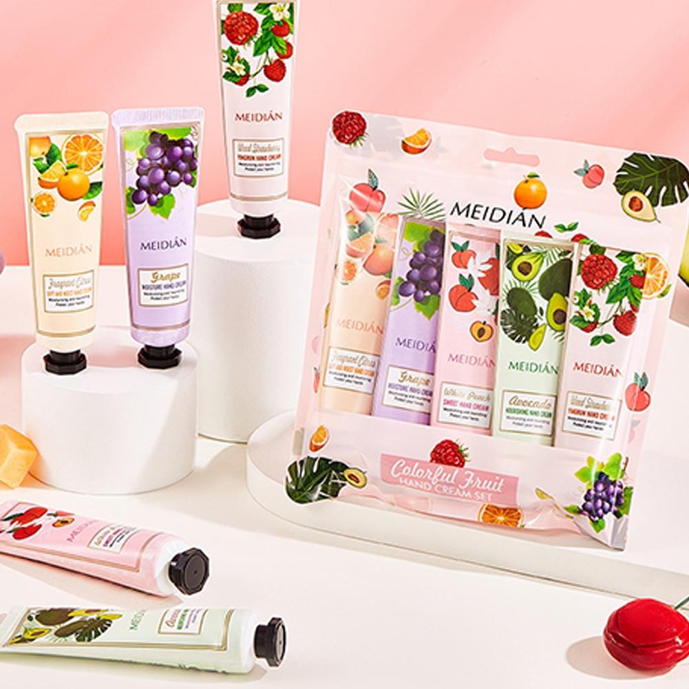 5 ชิ้น/เซ็ต Moisturizing Hand Cream Hydrating Lasting Mask น้ําหอม Care Hand Hand Hand Cream C4L9