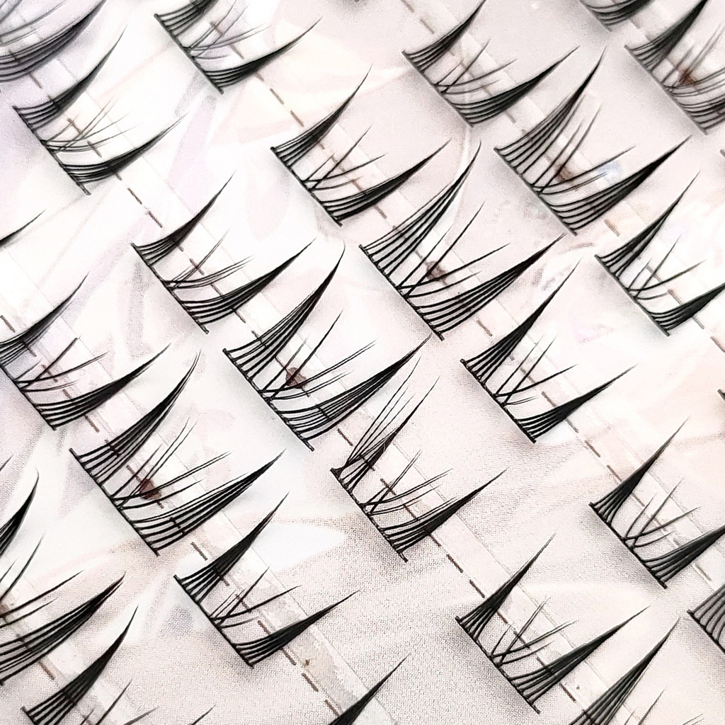 ผู้หญิง Devil Elf Eyelash Clusters Curling สวมใส่สบาย Fluffy ปลอม Lashes Perfect สําหรับสาว Night Out Eye แต่งหน้า - รูปที่ 3