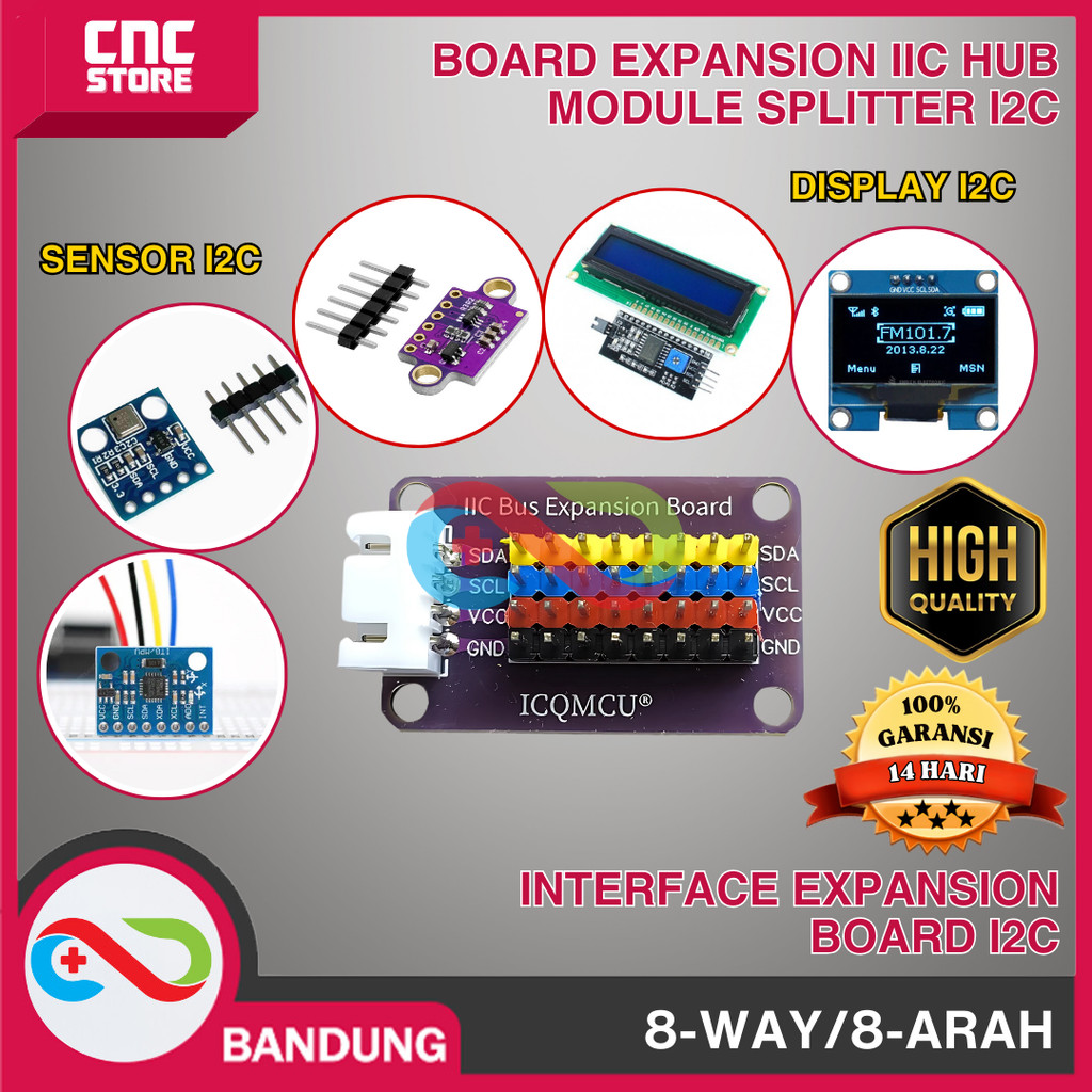 IIC HUB I2C โมดูลแยกอินเทอร์เฟซ Hub บอร์ดขยาย 8 ทางการสื่อสารบอร์ดขยาย