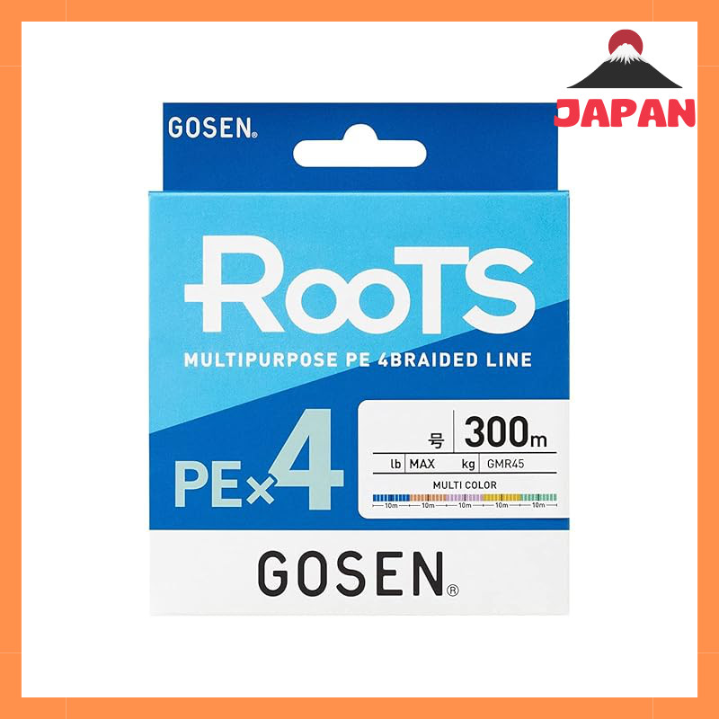 Gosen Roots PE4 หลากสี 300ม. 0.4号
