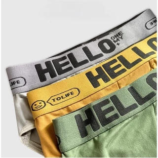 #410 ใหม่！กางเกงชั้นในHELLO กางเกงในผู้ชาย ไม่มีซับใน