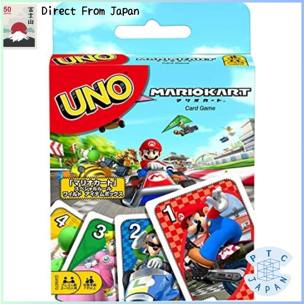 【Direct from Japan】เกมไพ่ UNO Mario Kart ของ Mattel Games สำหรับผู้เล่น 2-10 คน อายุตั้งแต่ 7 ปีขึ้น
