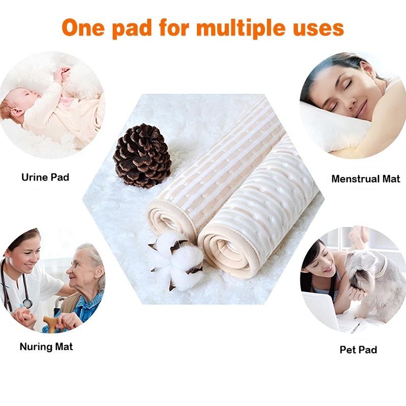 ผ้ารองฉี่เด็ก ซักได้ 50x70cm/70x90cm/70x120cm/100x120cm ผ้ารองฉี่ผู้ใหญ่ซักได้ 4 ชั้น กันน้ํา นุ่ม - รูปที่ 7