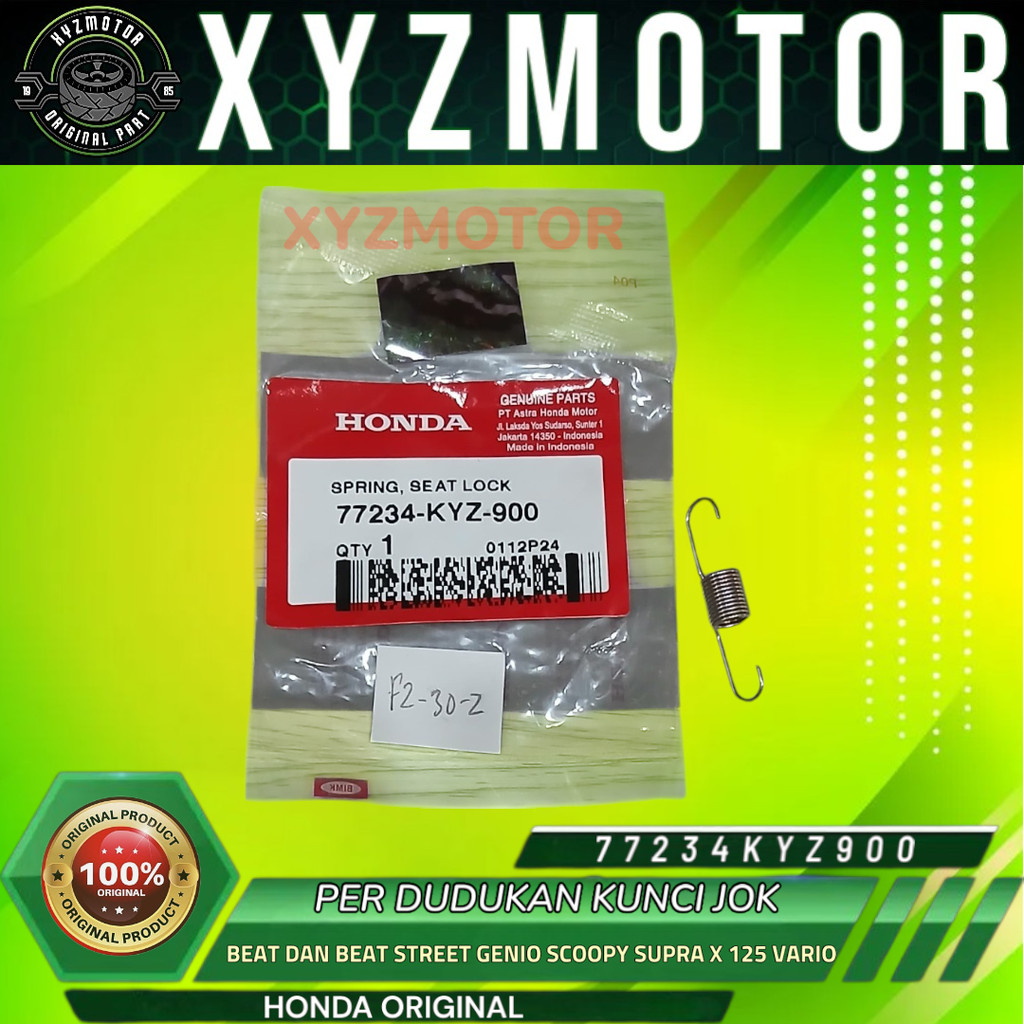 ต้นฉบับ BEAT STREET GENIO SCOOPY SUPRA X 125 VARIO HONDA ที่นั่งล็อค MOUNTING SPRING 77234-KYZ-900