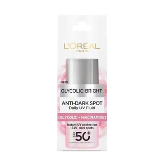 L'Oreal Paris ลอรีอัล ปารีส ยูวี ฟลูอิด ไกลโคลิค-ไบรท์ แอนไท-ดาร์ก สปอต เดลี่ เอสพีเอฟ 50+ 50 มล.