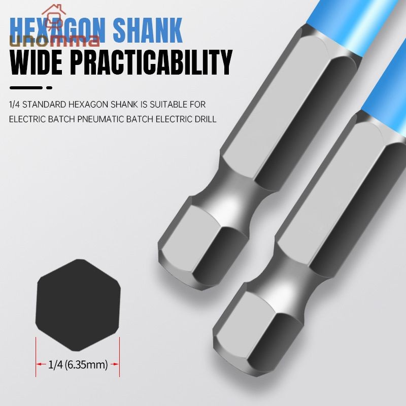 🎈ดอกสว่านไขควงแม่เหล็ก กันลื่น 25 50 65 70 90 127 150 มม. PH2 25 มม.-150 มม. 7 ชิ้น unomma - รูปที่ 3