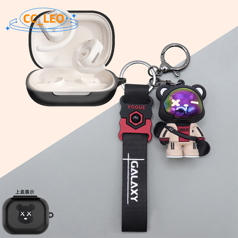 For EDIFIER A6 Case Cute EDIFIER Comfo CC Silicone Soft Shell Cartoon Bear Astronaut Keychain EDIIFE