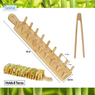 [szsirui] ถาดไม้ วางทาโก้ แพนเค้ก เม็กซิกัน สําหรับบ้าน