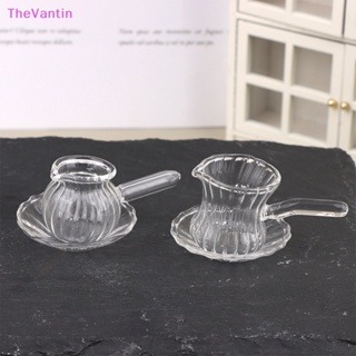 Thevantin ชุดถ้วยชา แก้วไวน์ แก้วน้ําผลไม้จิ๋ว พร้อมหูจับ ถาดขนมหวาน สําหรับตกแต่งบ้านตุ๊กตา 1:12