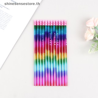 Shine ดินสอไม้ ป้องกันฝน เป็นมิตรกับสิ่งแวดล้อม สีสดใส สําหรับโรงเรียน 12 ชิ้น