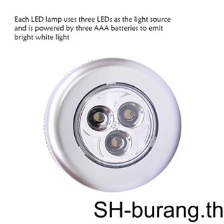 【Buran】แท่งไฟกลางคืน Led 3 ดวง 1 2 3 5 ใช้แบตเตอรี่ น้ําหนักเบา ยืดหยุ่นสูง ติดตั้งง่าย สําหรับตู้เสื้อผ้า