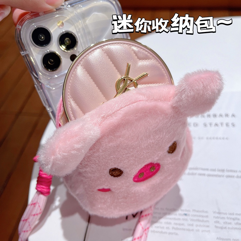 ตุ๊กตา คลิปหลังโทรศัพท์ กระเป๋าใส่เหรียญ เข้ากันได้กับโทรศัพท์มือถือใด ๆ จี้ตุ๊กตาการ์ตูนหมี หมู ใส่เหรียญ โทรศัพท์มือถือ ทุกยี่ห้อ - รูปที่ 2