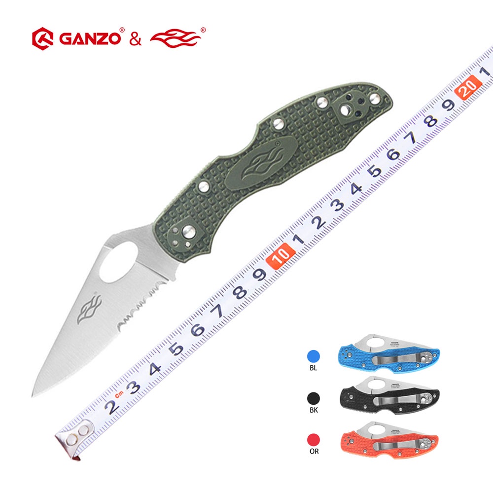FBknife Ganzo F759MS Partially Serrated 440C blade Pocket folding knife tactical tool Survival outdo