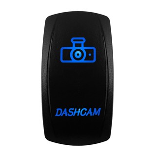 สวิตช์โยกโลโก้ DASHCAM Led 5 Pin 12V 20A SPST ON OFF อุปกรณ์เสริม สําหรับรถยนต์ เรือ 4x4 1 ชิ้น