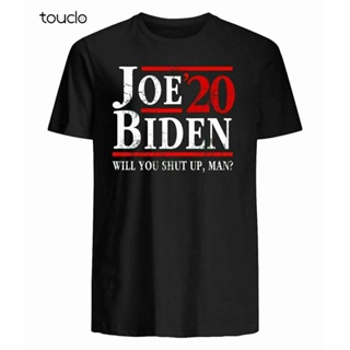 เสื้อยืด ผ้าฝ้าย พิมพ์ลาย Joe Biden Will You Shut Up Man Debate ป้องกันการอภิปราย สําหรับผู้ชาย