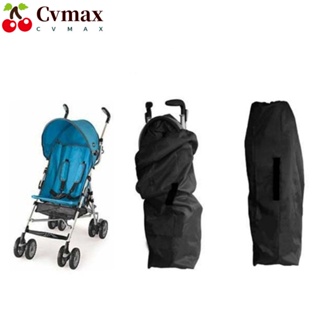 Cvmax ผ้าคลุมรถเข็นเด็ก ผ้าไนล่อน พกพาสะดวก สีดํา สําหรับรถเข็นเด็ก กระเป๋าเดินทาง