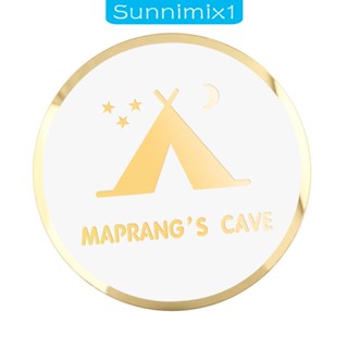 [Sunnimix1] สติกเกอร์อะคริลิค ลายป้ายสัญลักษณ์ 3D สําหรับติดตกแต่งผนังห้องน้ํา