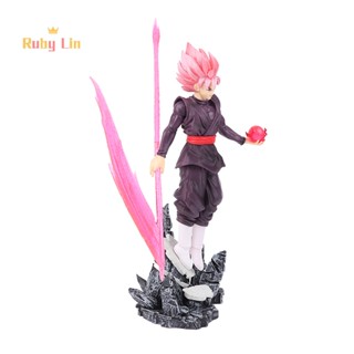 โมเดลฟิกเกอร์ PVC รูปปั้นอนิเมะ Ruby Lin Dragon Ball Rose Goku Super Saiyan Zamasu พร้อมไฟ LED สําหรับตกแต่งห้อง