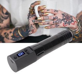 DAZA ปากกาสักไร้สาย 1500mAh Professional Liner Shader Universal Rotary Tattoo Power Supply ปากกาสีดำ