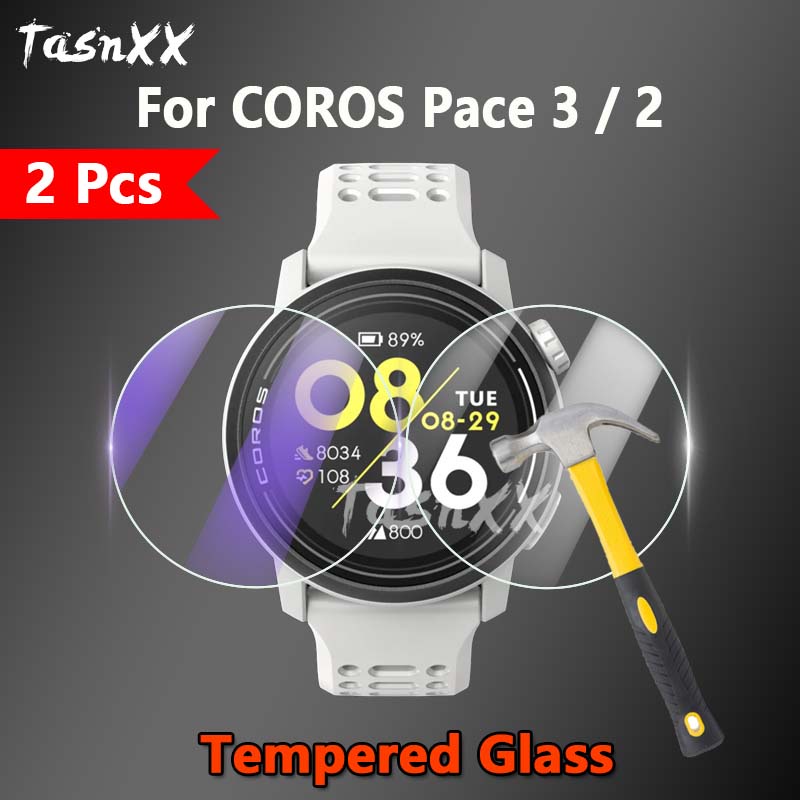 1/2/3/5 ชิ้นสําหรับ Coros 3 Pace2 Clear / Anti Purple Light 2.5D กระจกนิรภัยป้องกันหน้าจอฟิล์ม