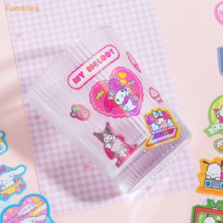 Families&gt; สติกเกอร์ ลายการ์ตูน Hello Kitty มีกาวในตัว กันน้ํา แบบสร้างสรรค์ สําหรับติดตกแต่งสมุด Diy