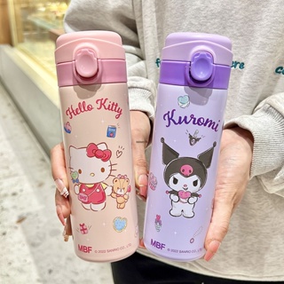 500ML Sanrio ถ้วยฉนวนกันความร้อนถ้วยน้ำสแตนเลสน่ารัก Cinnamoroll Hello Kitty Kuromi กลางแจ้งแบบพกพาขวดน้ำป้องกันการรั่ว mimay