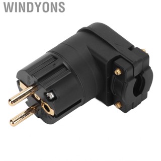 Windyons 90 Degree AC Power Plug Audiophile 24K Gold Plated  Connector E