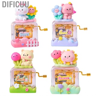 Dificuu Hand Crank Music Box  Gift Durable Cartoon Excellent Movement for Decoration