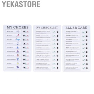 Yekastore 1Pc Wall Mounted Memo Boards PVC Chore Chart Portable Detachable Message Board For RV Home School Classroom