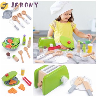 Jeromy โมเดลเครื่องปิ้งขนมปัง แบบไม้ DIY ของเล่นสําหรับเด็ก|ครัวจิ๋ว ของขวัญเด็ก แบบไม้