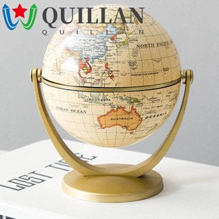 Quillan ลูกโลก ขนาดเล็ก เครื่องประดับ มินิ ยุโรป หมุน ขาตั้ง ห้องเรียน การศึกษา ไม่จางหาย การสอน เครื่องประดับเดสก์ท็อป