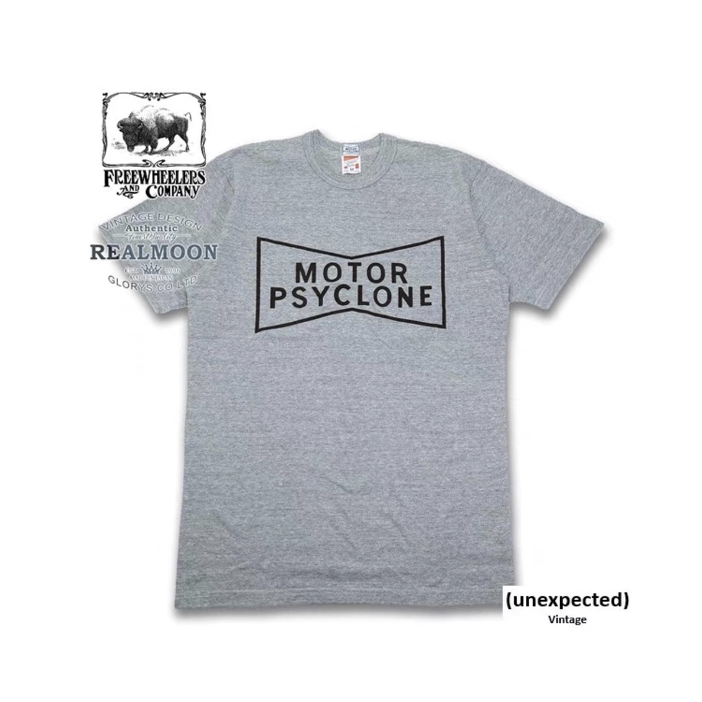 FREEWHEELERS 22SS มอเตอร์ PSYCLONE GARAGE แขนสั้นผู้ชายผู้หญิงสไตล์เดียวกันเสื้อยืด