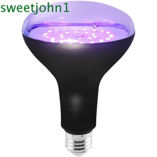 Sweetjohn หลอดไฟอลูมิเนียม 15W 85-265V UV สีม่วง เรืองแสง 360 E26 E27 สําหรับตกแต่งปาร์ตี้ฮาโลวีน