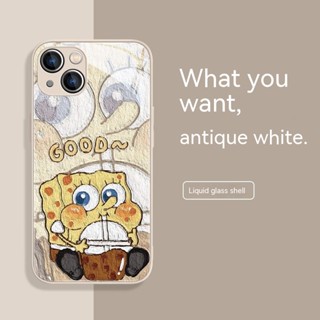 เคสโทรศัพท์มือถือแบบแก้ว ลายสพันจ์บ็อบ สําหรับ Apple Iphone 13promax 14 SquarePants 128plus 7 11