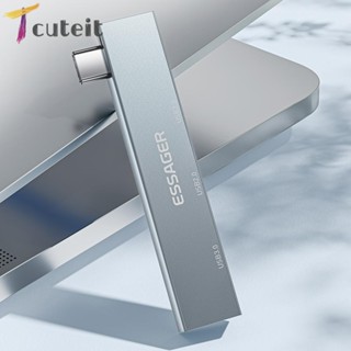 Tcuteit ESSAGER ฮับ Type C เป็น USB 3 in 1 แบบพกพา สําหรับคอมพิวเตอร์ แท็บเล็ต โทรศัพท์มือถือ