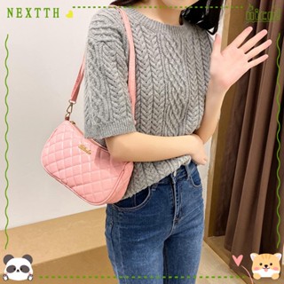 Nextth กระเป๋าสะพายไหล่ ใต้วงแขน หนัง ปักลาย ลําลอง สีพื้น สําหรับผู้หญิง