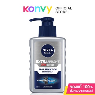 NIVEA Men Extra Bright Serum Foam 100ml นีเวีย เซรั่มโฟมล้างหน้าสูตรผิวกระจ่างใส.