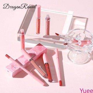 Lip Glaze Non-stick Cup Not Fade Lip Gloss Modified Lip Lip Liner Set Matte Long-Lasting Color ลิปสติก yuee