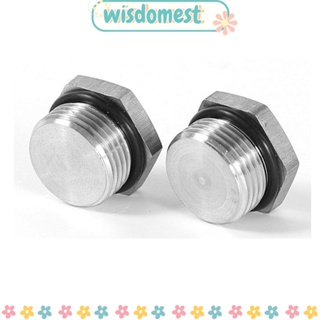 Wisdomest ท่อน้ําสเตนเลส 304 หัวหกเหลี่ยม สีเงิน M12x1.5 ติดตั้งง่าย 2 ชิ้น