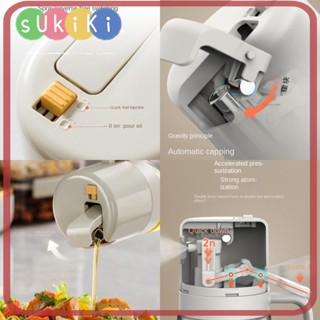 Sukiki 2 in 1 เครื่องพ่นน้ํามันมะกอก แบบพกพา สีเทาอ่อน 550 มล. 17 ออนซ์